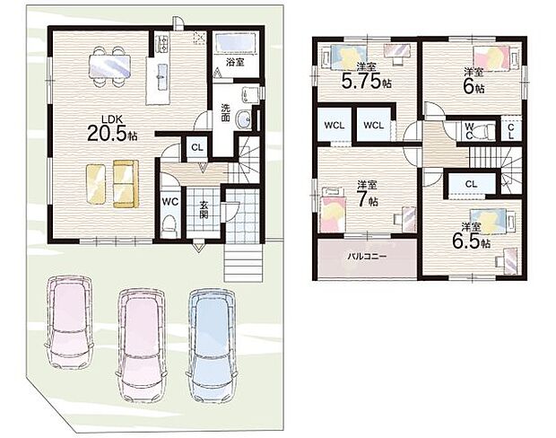 【4LDK】○倉治小学校・・・徒歩8分 ○第二中学校・・・徒歩20分