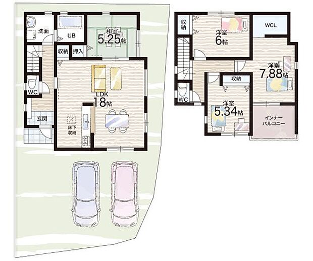 【4LDK】○唐櫃小学校・・・徒歩18分 ○唐櫃中学校・・・徒歩9分