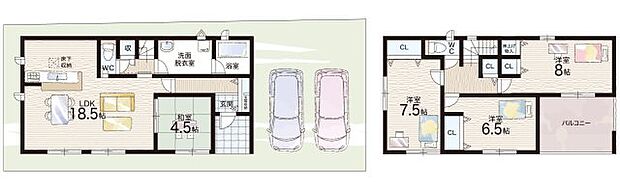 【4LDK】○二階堂小学校・・・徒歩6分 ○西中学校・・・徒歩10分