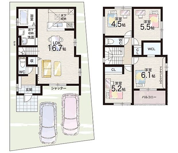 【4LDK】○くすのき小学校・・・徒歩7分 ○四條畷西中学校・・・徒歩15分