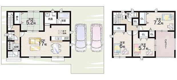【4LDK】○辰市小学校・・・徒歩3分 ○都南中学校・・・徒歩31分