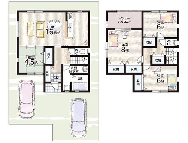 【4LDK】○真菅小学校・・・徒歩7分 ○大成中学校・・・徒歩5分