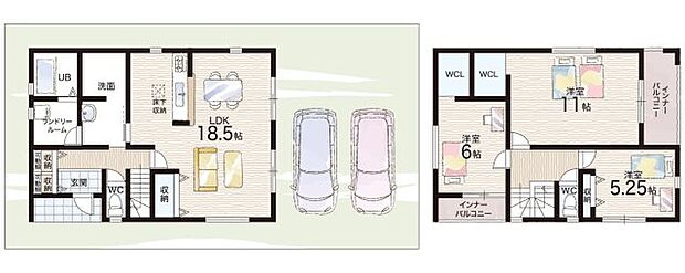 【3LDK】○前栽小学校・・・徒歩14分 ○西中学校・・・徒歩30分