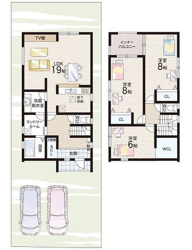 【3LDK】○六人部小学校・・・徒歩５分 ○六人部中学校・・・徒歩２４分