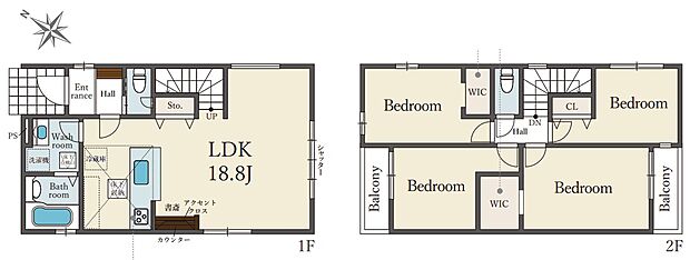 【4LDK】○郡津小学校・・・徒歩9分 ○第二中学校・・・徒歩17分