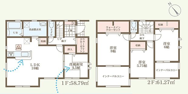 【4LDK】○生駒東小学校・・・徒歩15分 ○緑ヶ丘中学校・・・徒歩13分