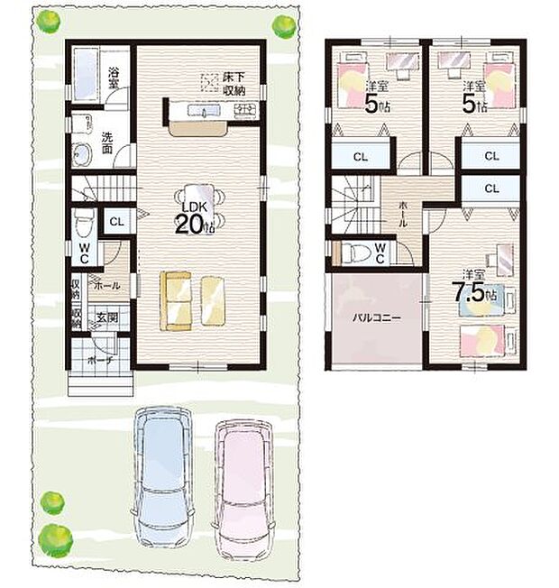 【4LDK】○千鳥が丘小学校・・・徒歩9分 ○福田中学校・・・徒歩16分