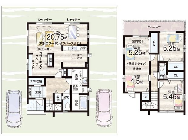 【3LDK】○南第二小学校・・・徒歩19分 ○大瀬中学校・・・徒歩9分