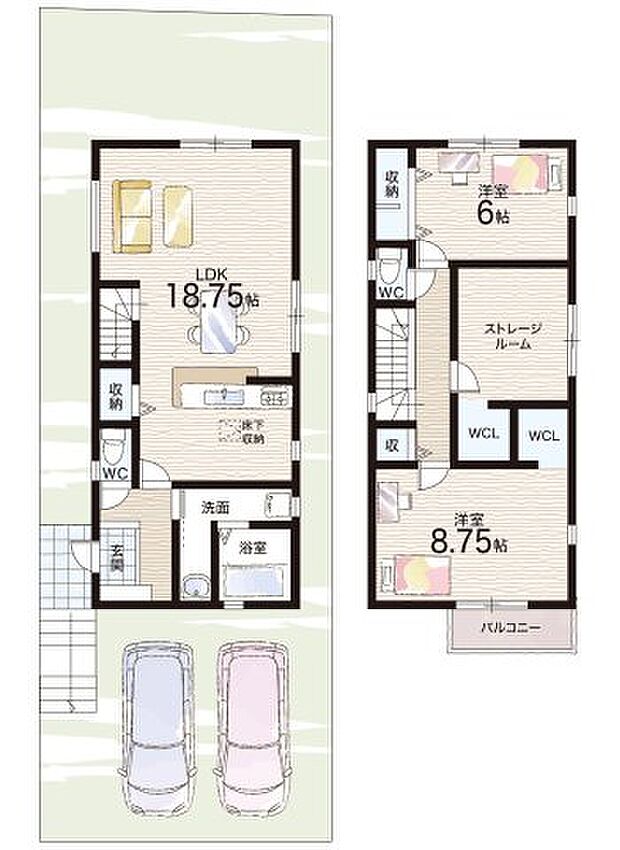 【2LDK+S(納戸)】〇京都市立稲荷小学校・・・徒歩5分 〇京都市立深草中学校・・・徒歩27分