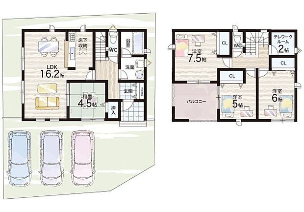 【4LDK】○旭森小学校・・・徒歩11分 ○東中学校・・・徒歩21分