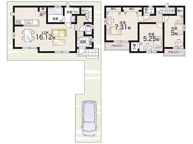 【3LDK】○芝生小学校・・・徒歩9分 ○第三中学校・・・徒歩9分