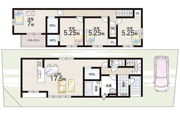 【4LDK】○藤阪小学校・・・徒歩8分 ○杉中学校・・・徒歩13分