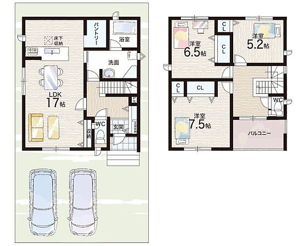 【3LDK】○八幡小学校・・・徒歩8分 ○八幡中学校・・・徒歩19分