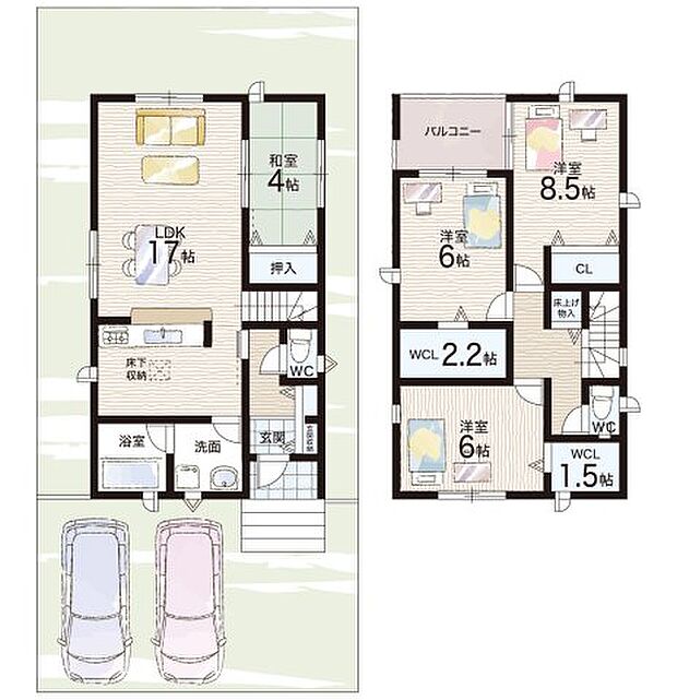 【4LDK】○高辺台小学校・・・徒歩6分 ○金剛中学校・・・徒歩12分