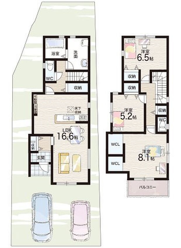 【3LDK】○西小学校・・・徒歩9分 ○第三中学校・・・徒歩7分