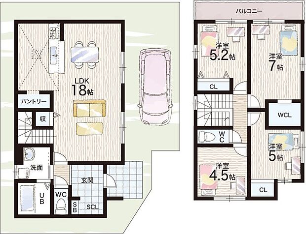 【4LDK】○鳥飼小学校・・・徒歩5分 ○第五中学校・・・徒歩19分