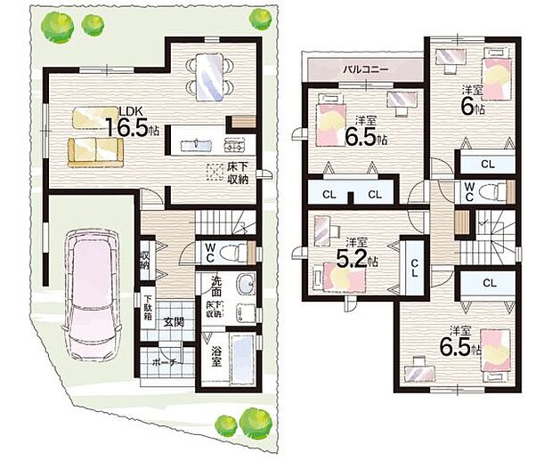 【4LDK】○福田小学校・・・徒歩12分 ○泉ヶ丘東中学校・・・徒歩20分