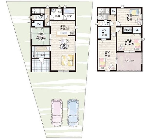 【4LDK】○箕作小学校・・・徒歩10分 ○聖徳中学校・・・徒歩22分