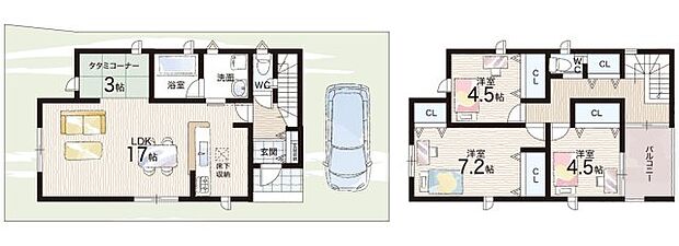 【3LDK】○布忍小学校・・・徒歩9分 ○松原第三中学校・・・徒歩16分