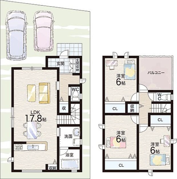【3LDK】○玉手小学校・・・徒歩15分 ○玉手中学校・・・徒歩13分