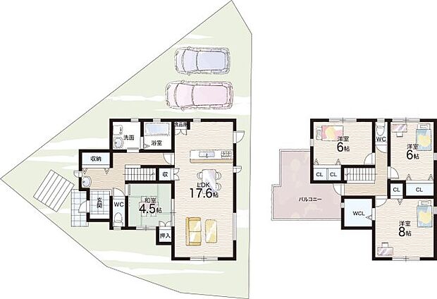 【4LDK】○東小学校・・・徒歩4分 ○第一中学校・・・徒歩6分