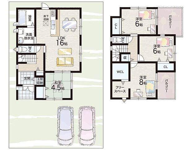 【4LDK】○富雄北小学校・・・徒歩20分 ○富雄中学校・・・徒歩22分
