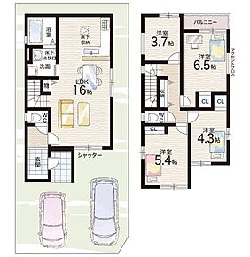 ○南甲子園小学校・・・徒歩12分 ○鳴尾中学校・・・徒歩15分 