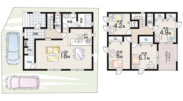 【4LDK】○丹比小学校・・・徒歩6分 ○河原城中学校・・・徒歩7分