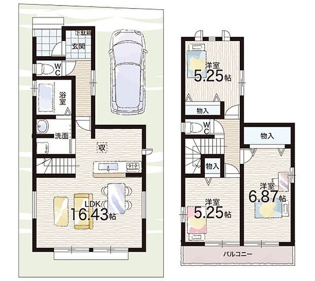 【3LDK】○日置荘小学校・・・徒歩5分 ○日置荘中学校・・・徒歩5分