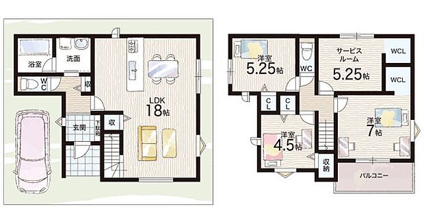 【3LDK+S(納戸)】○石津小学校・・・徒歩14分 ○友呂岐中学校・・・徒歩7分