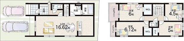 【4LDK】○草津小学校・・・徒歩30分 ○松原中学校・・・徒歩27分