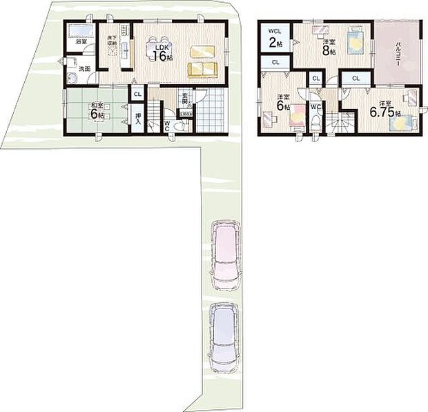 【4LDK】○平城小学校・・・徒歩15分 ○平城中学校・・・徒歩6分