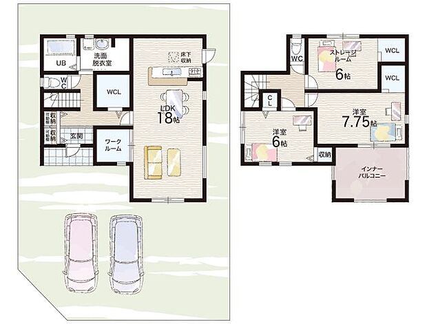 【2LDK+S(納戸)】○三和小学校・・・徒歩15分 ○香芝中学校・・・徒歩7分
