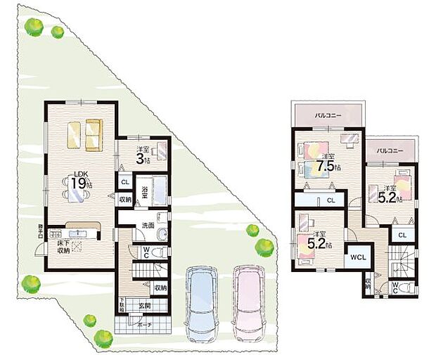 【4LDK】○壱分小学校・・・徒歩7分 ○大瀬中学校・・・徒歩11分