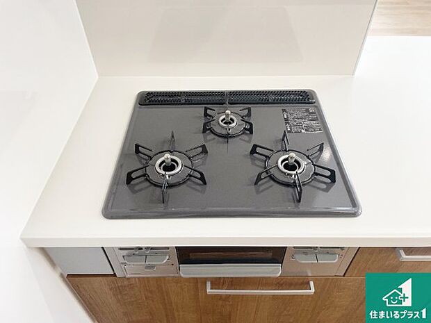 【コンロ】ダブル高火力Siセンサー付きコンロ!3口あるので、まとめて料理をする時も大活躍!