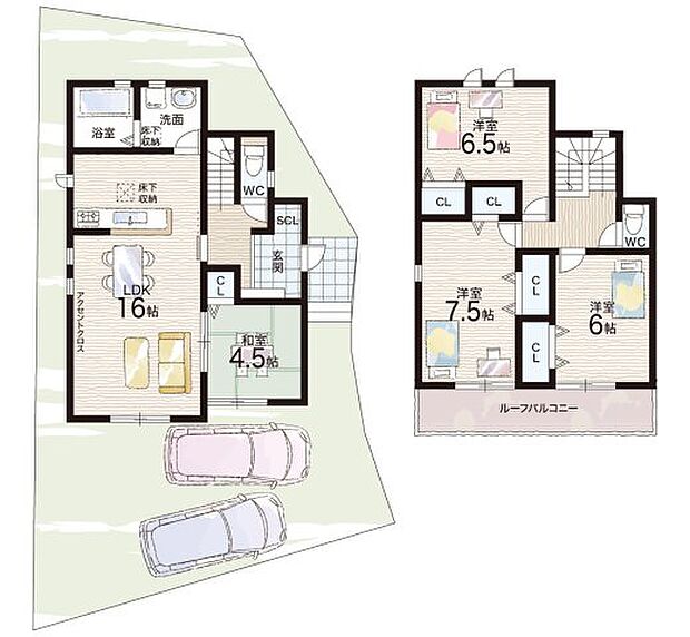 【4LDK】○三上小学校・・・徒歩15分 ○野洲中学校・・・徒歩54分