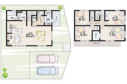 ○長尾台小学校・・・徒歩5分 ○南ひばりガ丘中学校・・・徒歩28分 