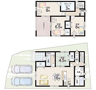 ○旭ヶ丘小学校・・・徒歩7分 ○香芝北中学校・・・徒歩9分 