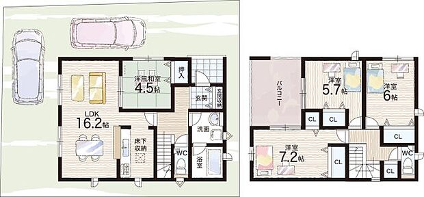 【4LDK】○昭和小学校・・・徒歩23分 ○郡山南中学校・・・徒歩19分