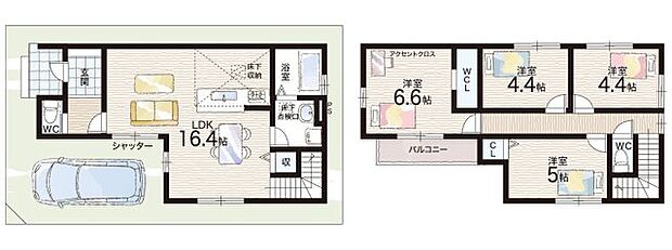 【4LDK】○藤ノ森小学校・・・徒歩14分 ○藤森中学校・・・徒歩5分