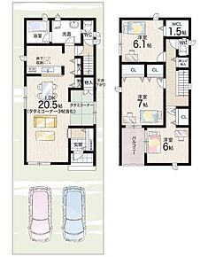 ○志紀小学校・・・徒歩5分 ○志紀中学校・・・徒歩5分 
