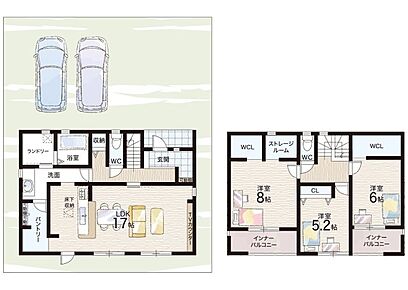 ○川西小学校・・・徒歩13分 ○式下中学校・・・徒歩25分 