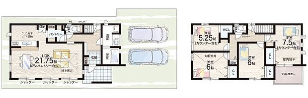 【4LDK】○浮孔小学校・・・徒歩4分 ○片塩中学校・・・徒歩2分