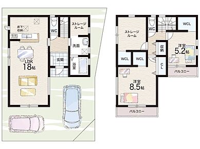 ○八田荘小学校・・・徒歩11分 ○八田荘中学校・・・徒歩12分 