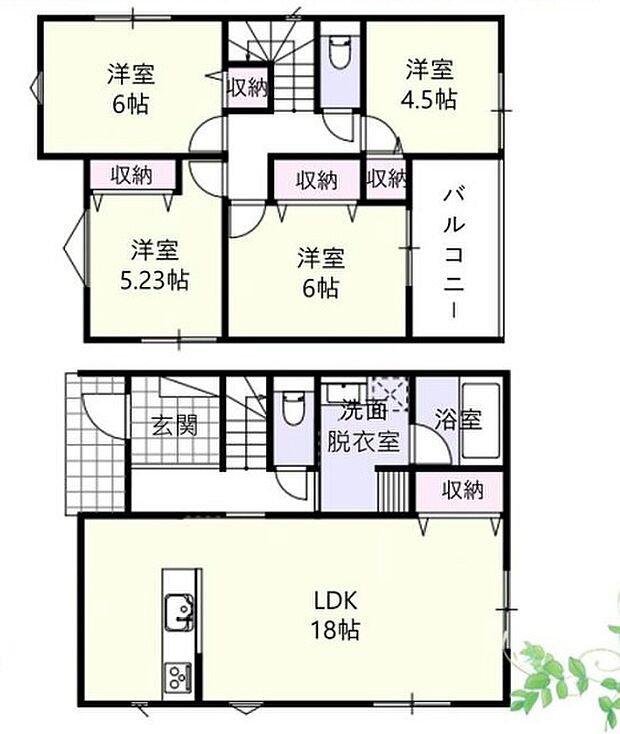 【4LDK】○佐保小学校・・・徒歩6分 ○若草中学校・・・徒歩22分