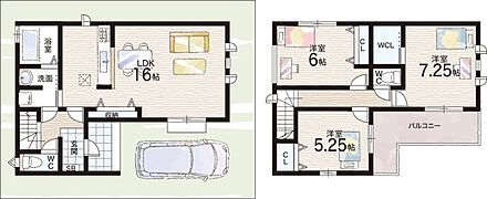 ○園田小学校・・・徒歩13分 ○園田中学校・・・徒歩10分 