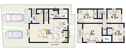 ○七松小学校・・・徒歩9分 ○日新中学校・・・徒歩13分 