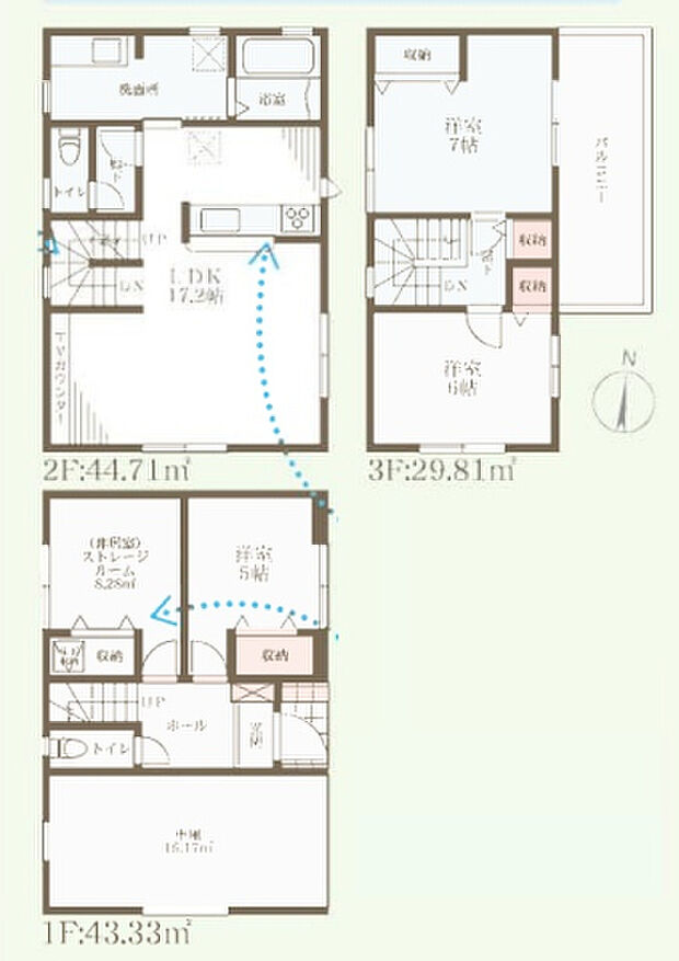 【3LDK+S(納戸)】○松原小学校・・・徒歩6分 ○第六中学校・・・徒歩14分