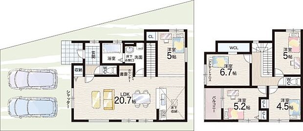 【5LDK】○修学院小学校・・・徒歩5分 ○修学院中学校・・・徒歩23分