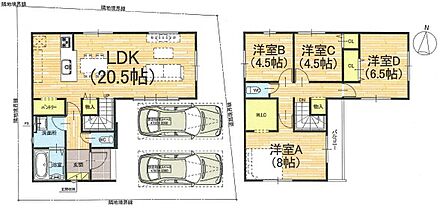 ○草内小学校・・・徒歩8分 ○培良中学校・・・徒歩18分 